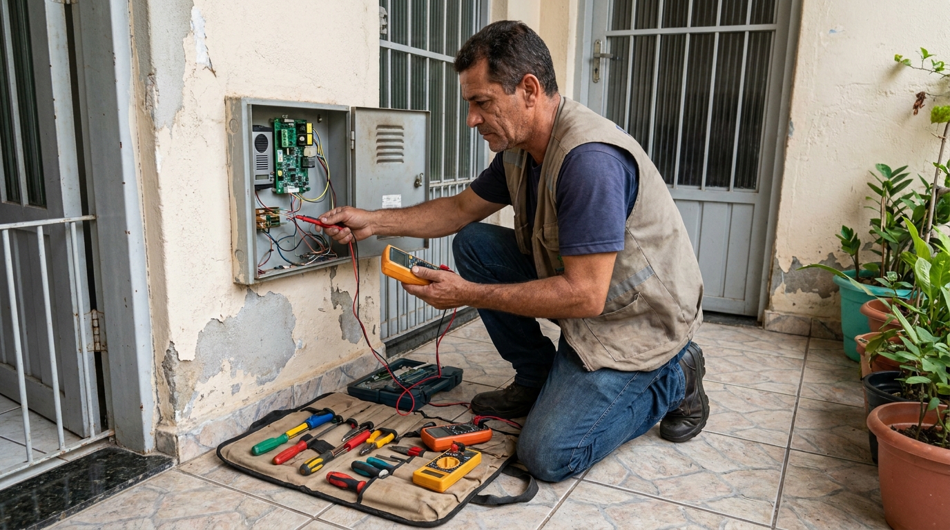 Troca de Fiação de Interfone em Aeroporto, Divinópolis‑MG